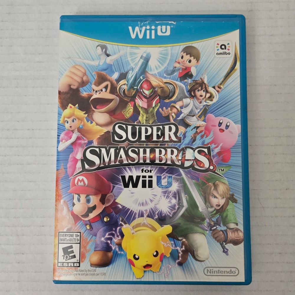 Super Smash Bros Nintendo Wii U CIB Complete Manual Tested Video Game Disc